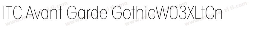 ITC Avant Garde GothicW03XLtCn字体转换